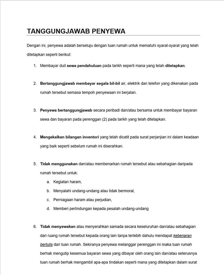 Detail Surat Pernyataan Kontrak Rumah Nomer 42