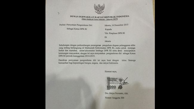 Detail Surat Pernyataan Mengundurkan Diri Nomer 29