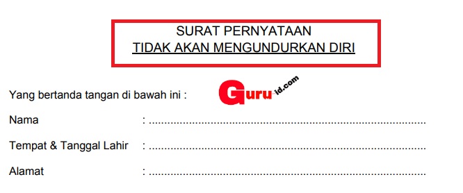 Detail Surat Pernyataan Mengundurkan Diri Dari Sekolah Nomer 53