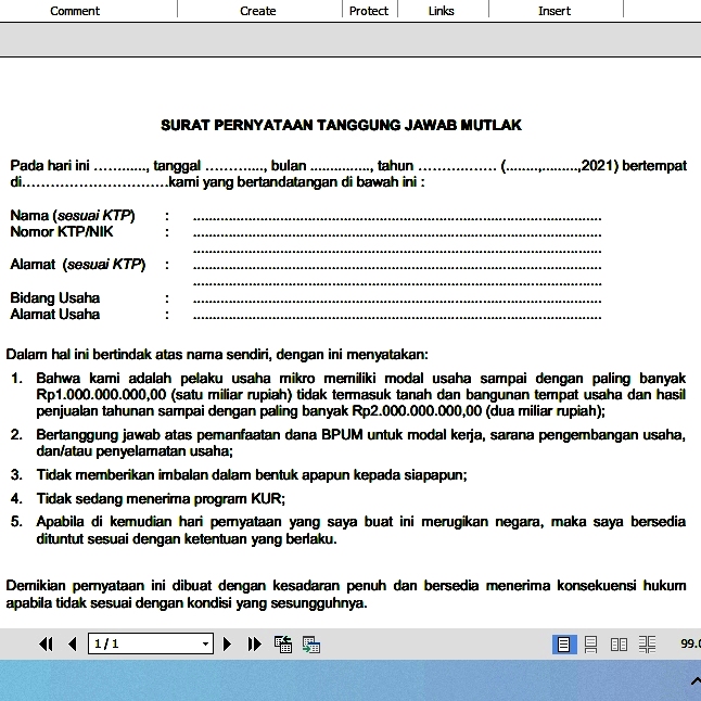 Detail Surat Pernyataan Mutlak Nomer 13