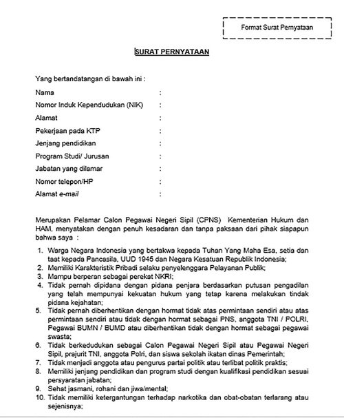 Detail Surat Pernyataan Nama Asli Nomer 47