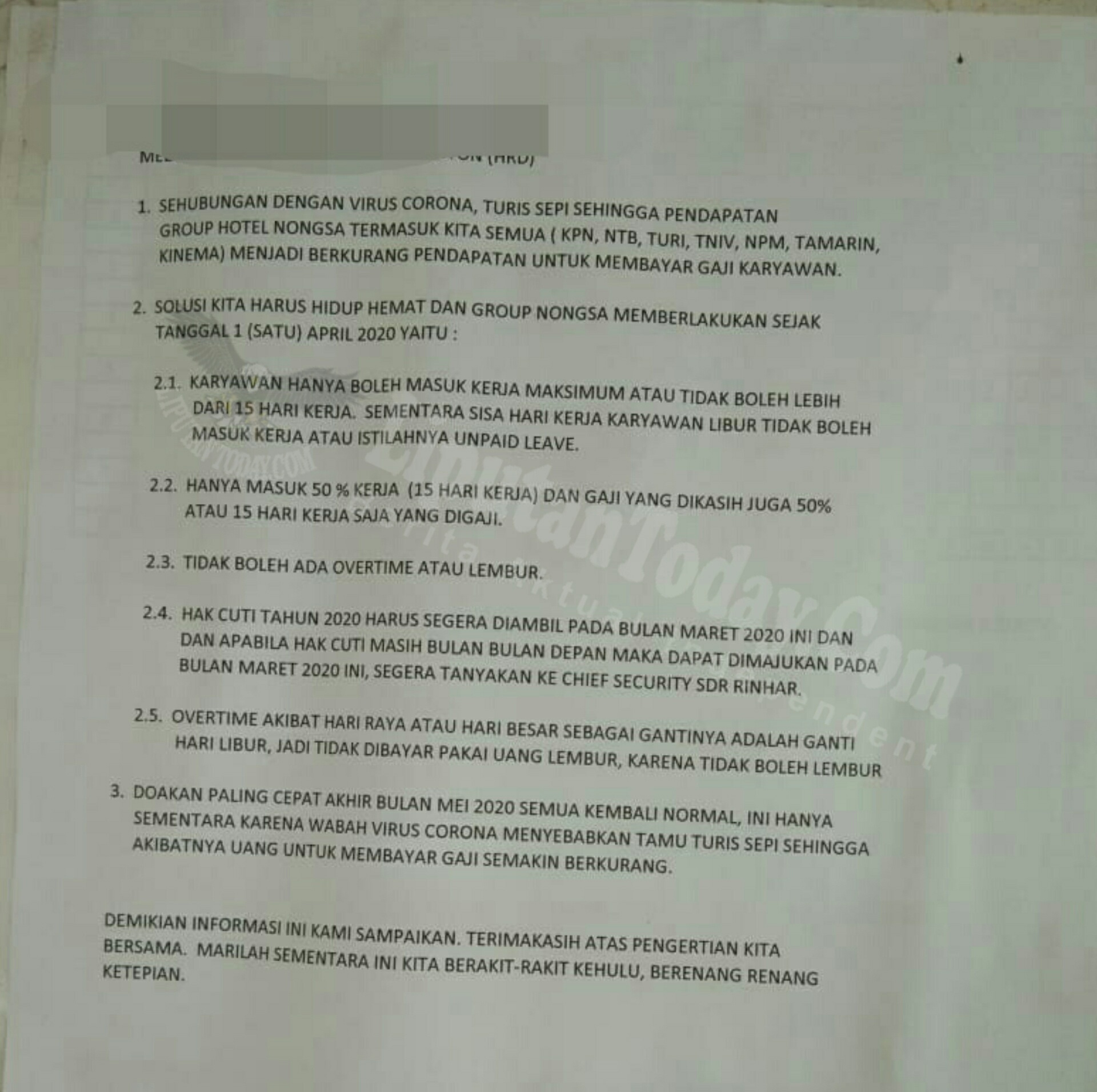 Detail Surat Pernyataan Pemotongan Gaji Nomer 46