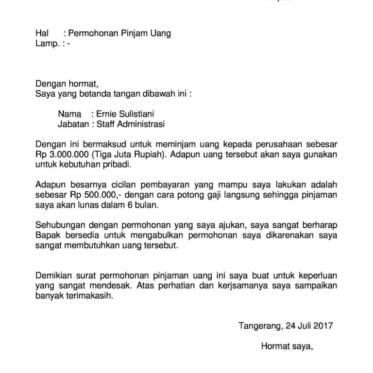 Detail Surat Pernyataan Pengembalian Uang Nomer 36