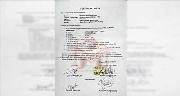 Detail Surat Pernyataan Penipuan Nomer 44