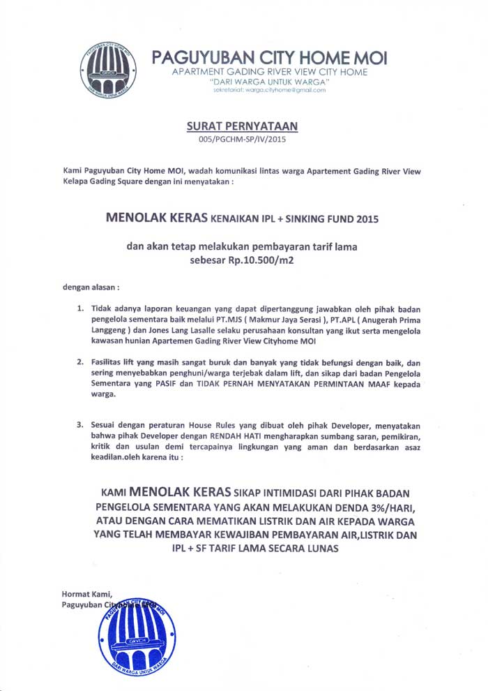 Detail Surat Pernyataan Penolakan Nomer 21