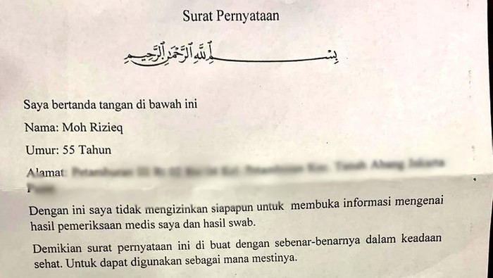 Detail Surat Pernyataan Penolakan Nomer 32