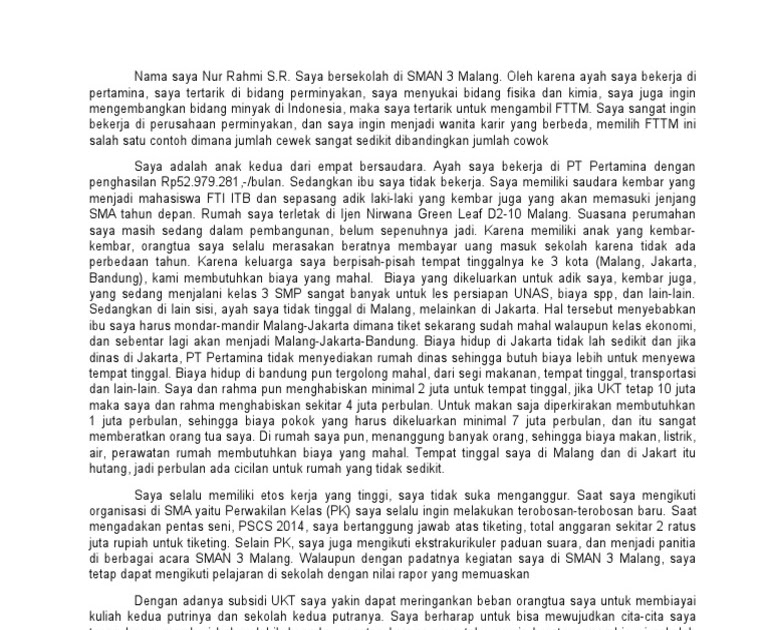 Detail Surat Pernyataan Ppkb Ui Nomer 34