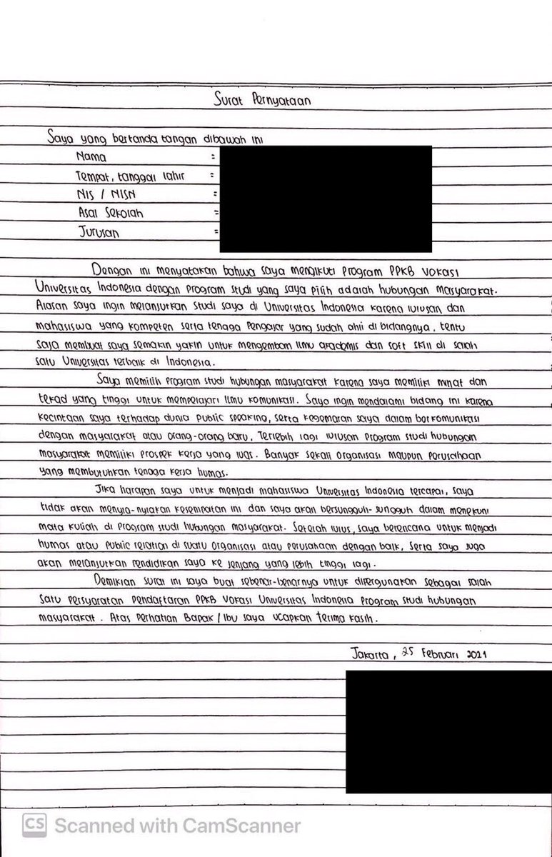 Detail Surat Pernyataan Ppkb Ui Nomer 5