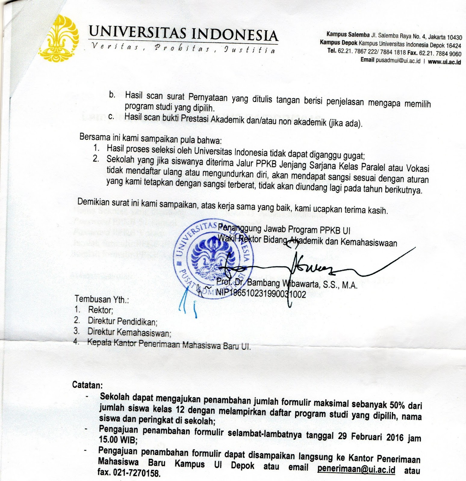 Detail Surat Pernyataan Ppkb Ui Nomer 44