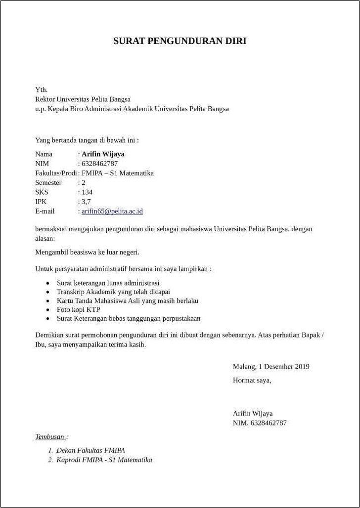 Detail Surat Pernyataan Resign Nomer 46