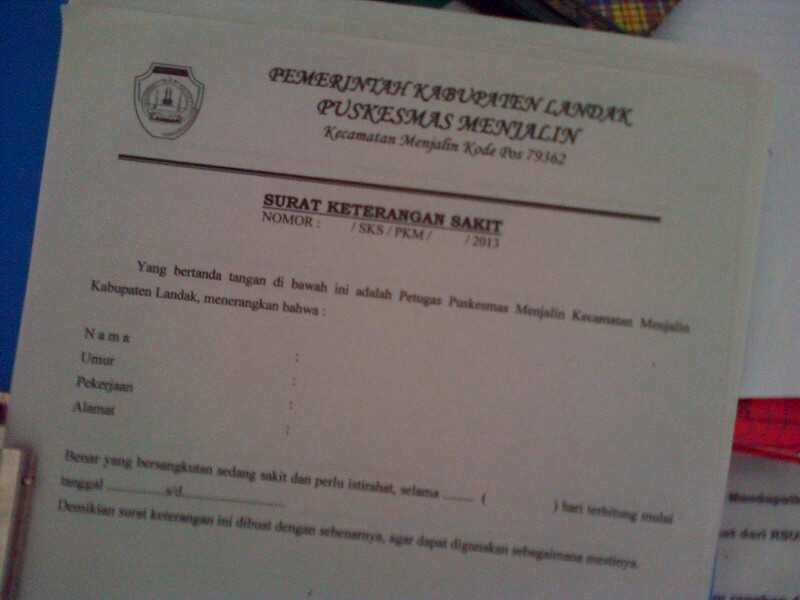 Detail Surat Pernyataan Sakit Nomer 48