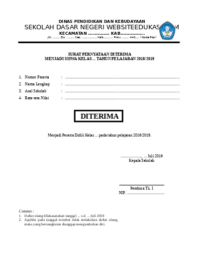 Detail Surat Pernyataan Siswa Nomer 41