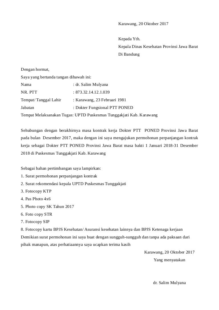 Detail Surat Perpanjangan Kerja Nomer 4