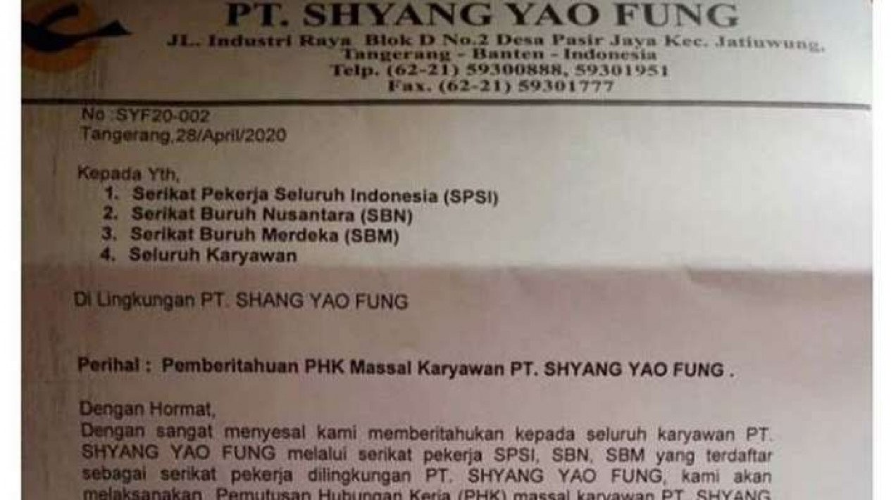 Detail Surat Phk Karyawan Nomer 18