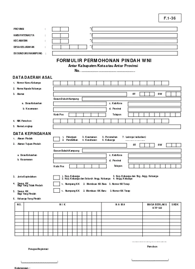 Detail Surat Pindah Antar Kabupaten Nomer 27