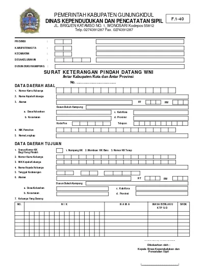 Detail Surat Pindah Antar Provinsi Nomer 15