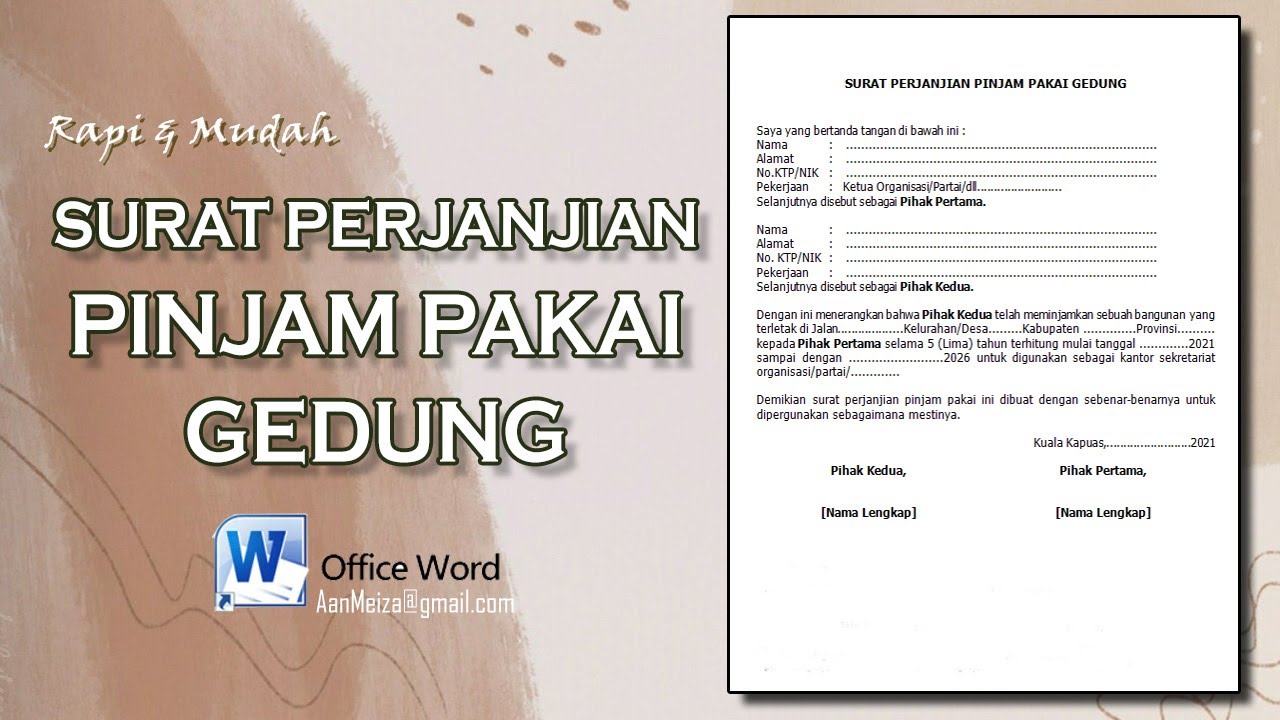 Detail Surat Pinjam Pakai Nomer 39