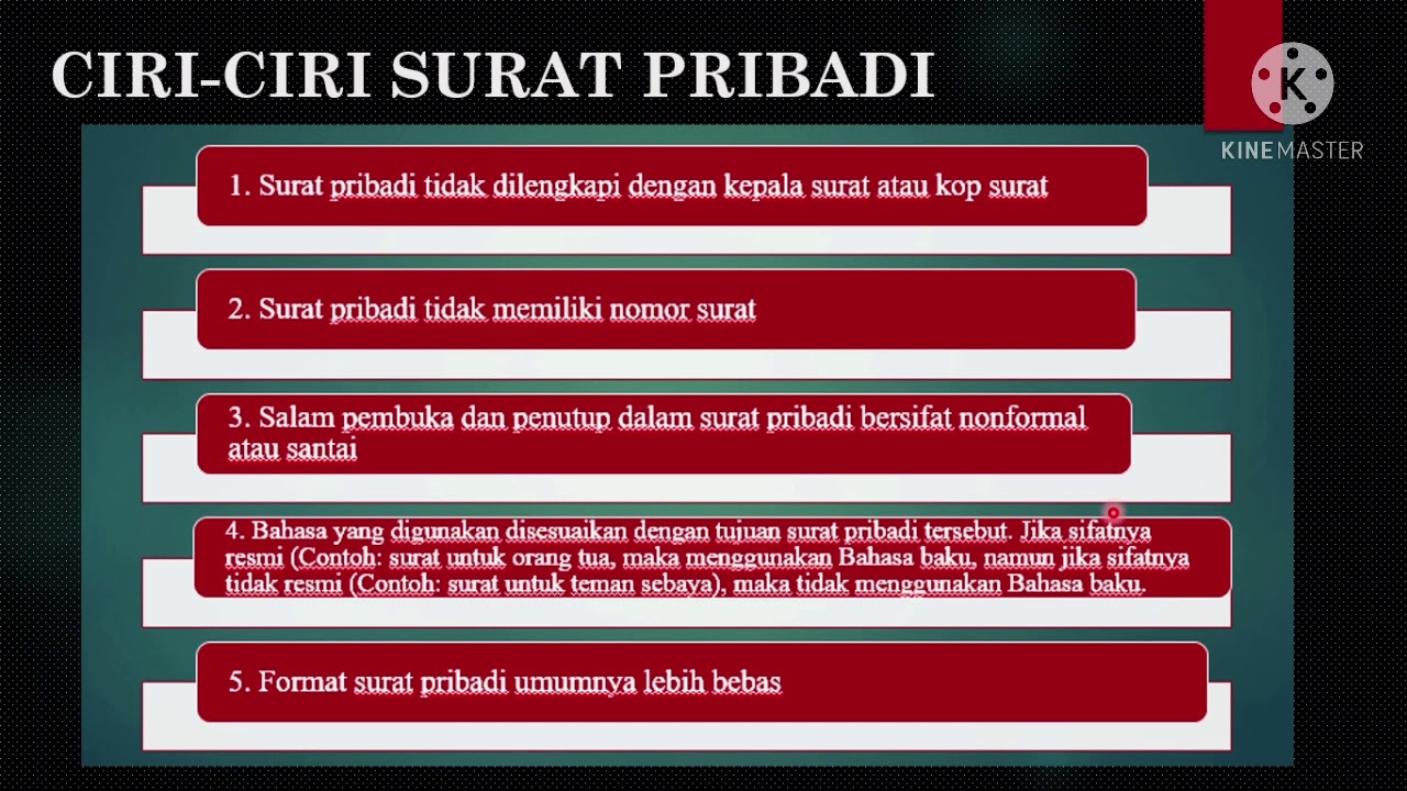 Detail Surat Pribadi Bersifat Resmi Nomer 39