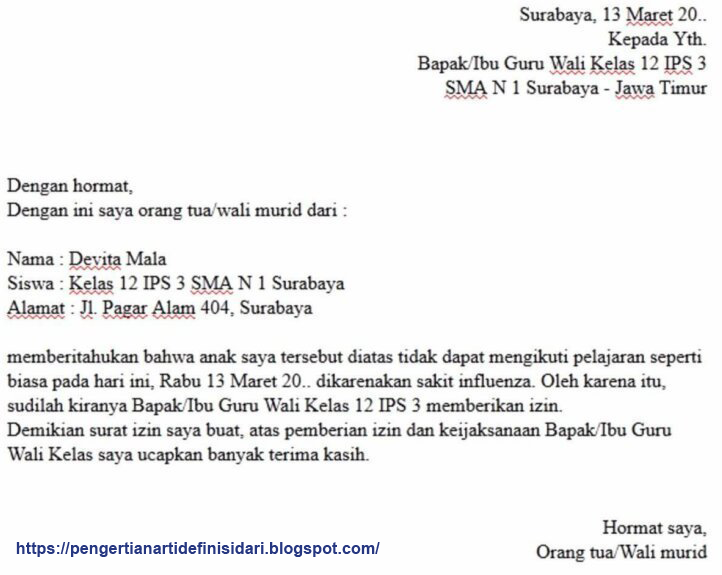 Detail Surat Pribadi Dan Surat Resmi Nomer 8