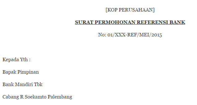 Detail Surat Referensi Bank Nomer 17