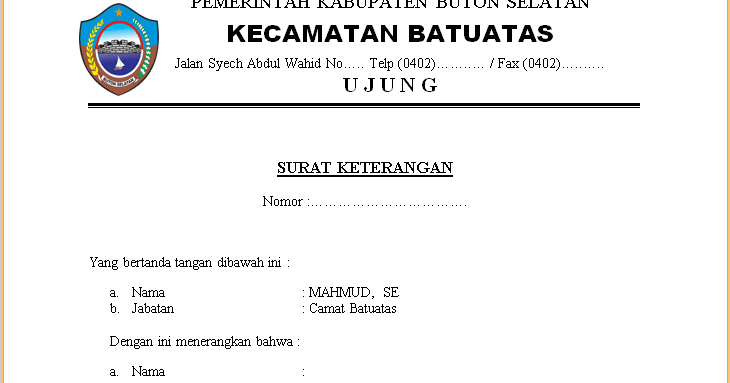 Detail Surat Rekomendasi Kepala Desa Nomer 52