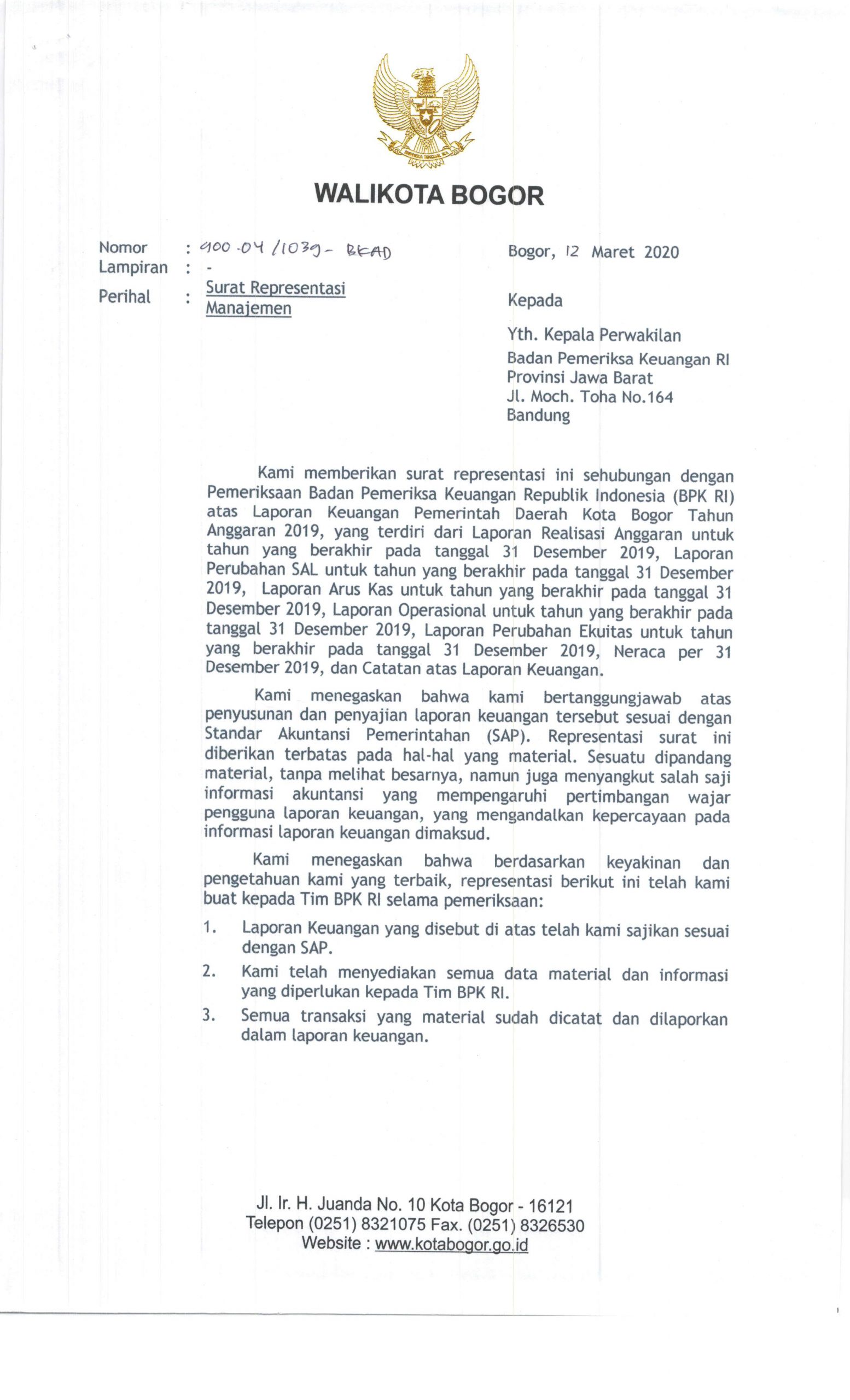 Detail Surat Representasi Manajemen Nomer 28