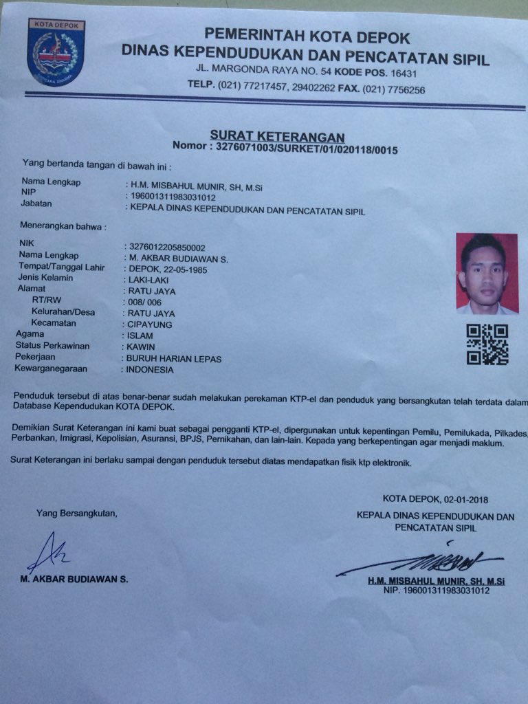 Surat Resi Ktp - KibrisPDR