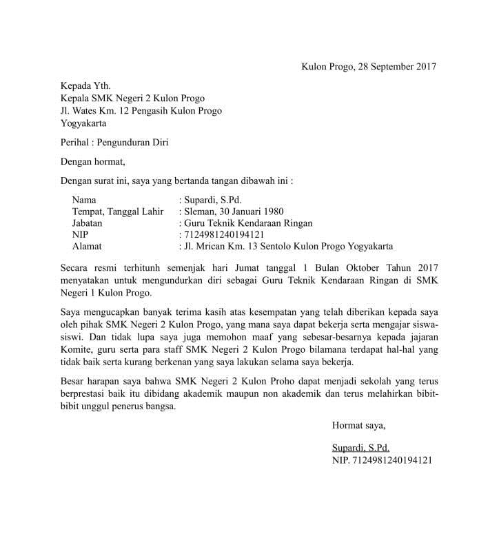 Detail Surat Resign Guru Nomer 3