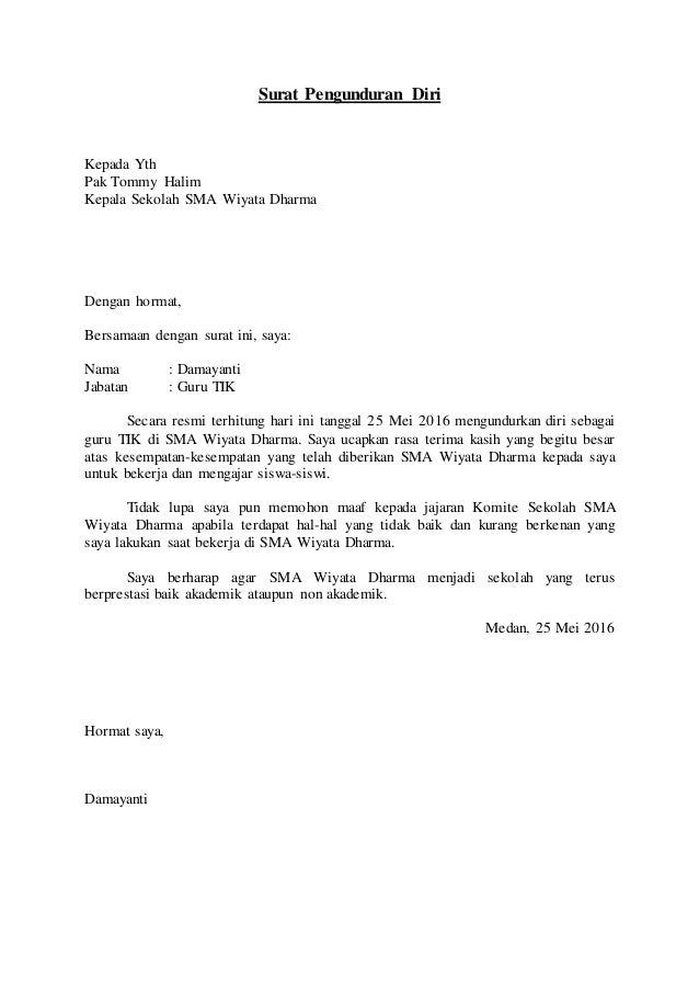 Detail Surat Resign Guru Nomer 33