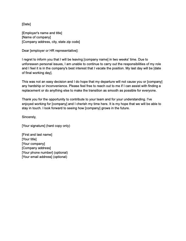 Detail Surat Resign Security Nomer 28
