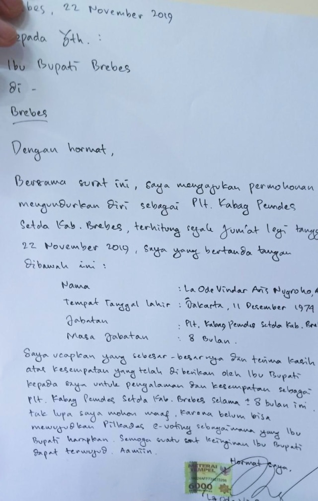 Detail Surat Resign Tulis Tangan Nomer 9