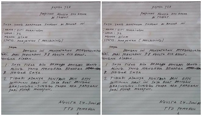 Detail Surat Resign Tulis Tangan Nomer 29