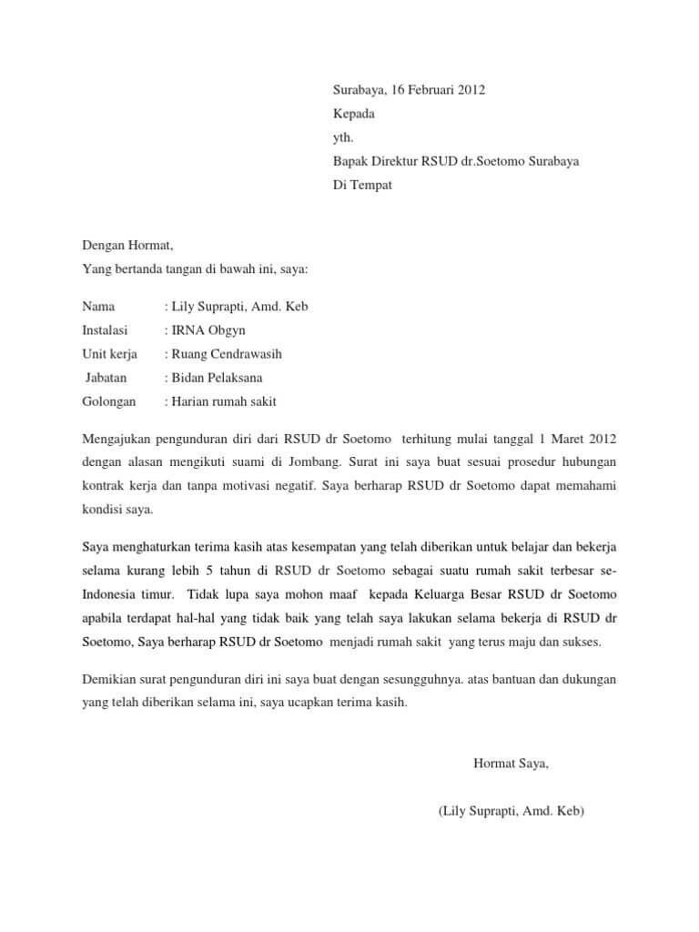 Detail Surat Resign Tulis Tangan Nomer 47