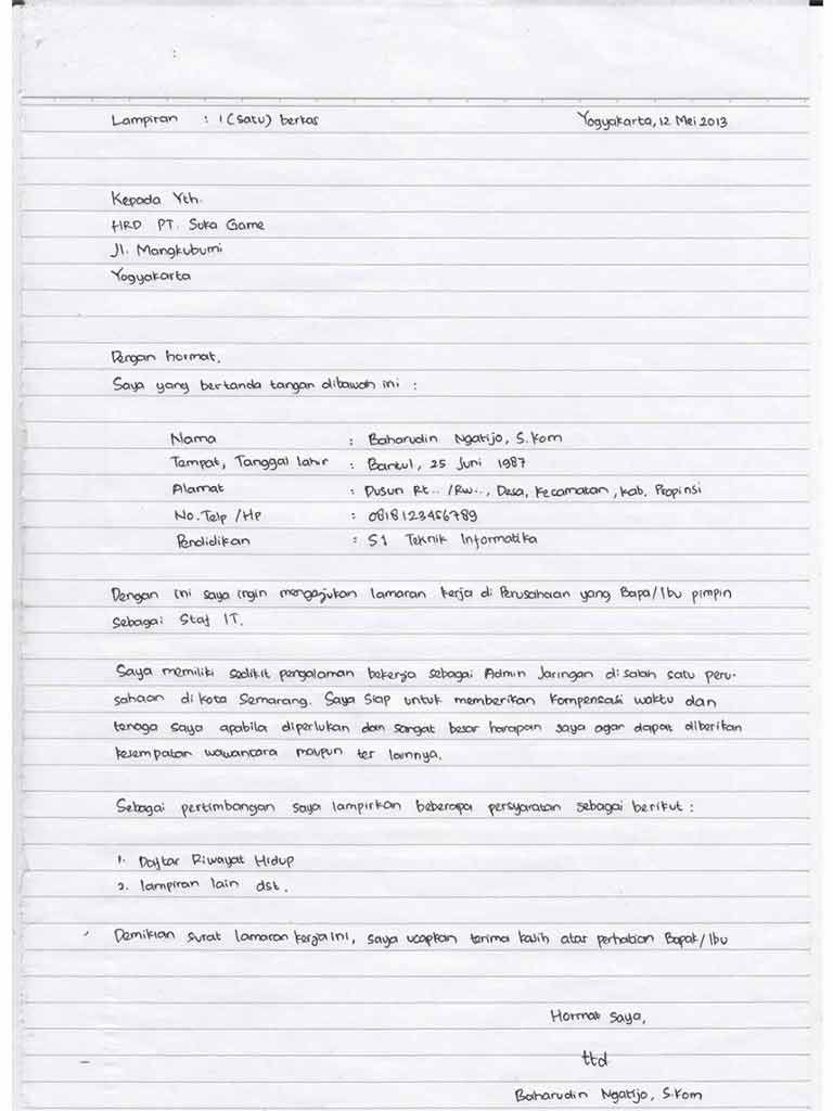 Detail Surat Resign Tulis Tangan Nomer 8