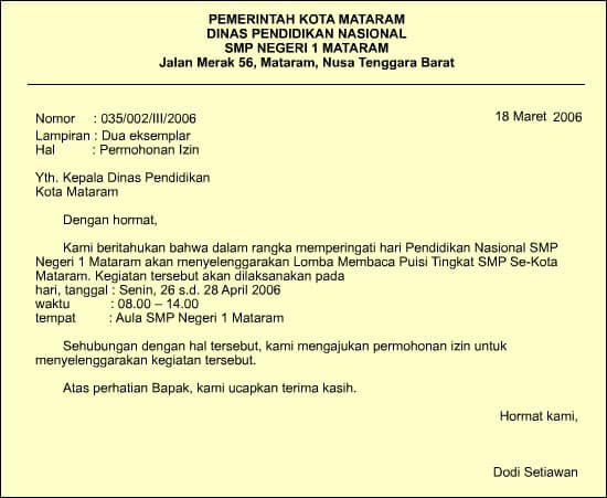 Detail Surat Resmi Dan Tidak Resmi Nomer 27