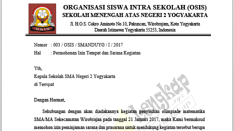 Surat Resmi Osis