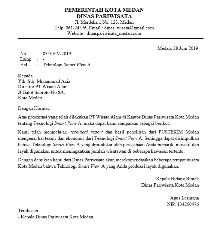 Download Surat Resmi Perusahaan Nomer 30