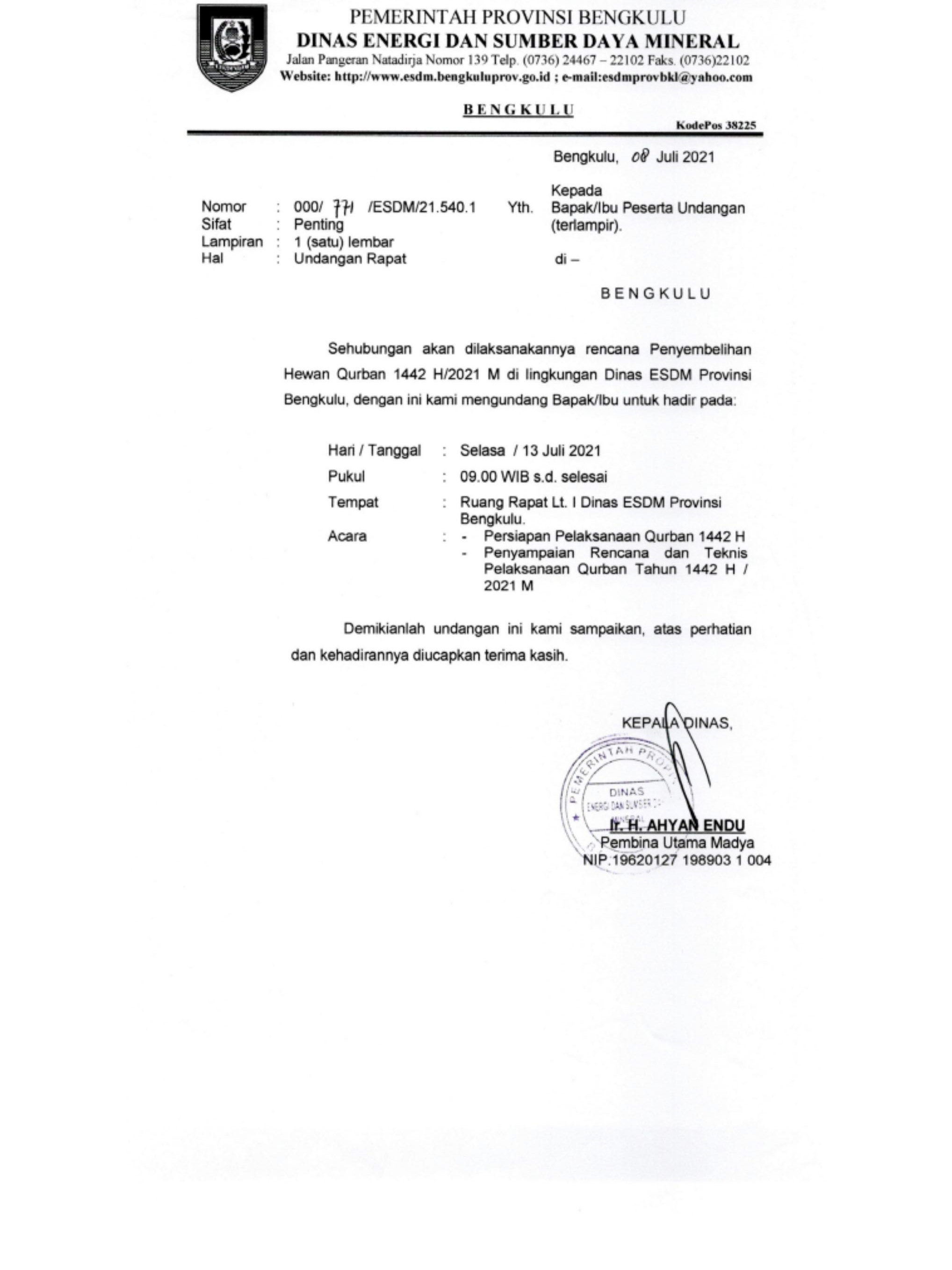 Detail Surat Resmi Undangan Nomer 40