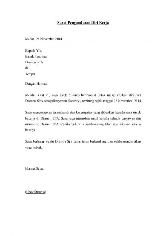 Detail Surat Risent Kerja Nomer 13