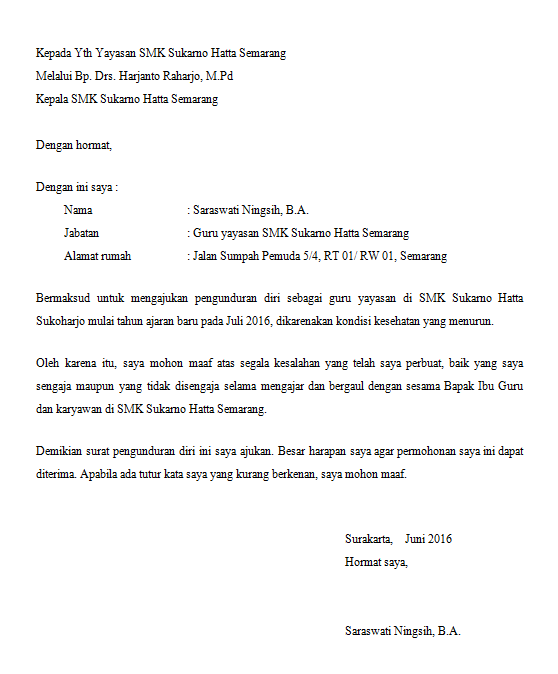 Detail Surat Risent Kerja Nomer 25