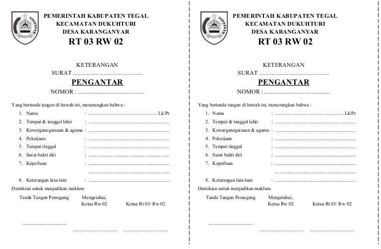 Detail Surat Rt Rw Nomer 39