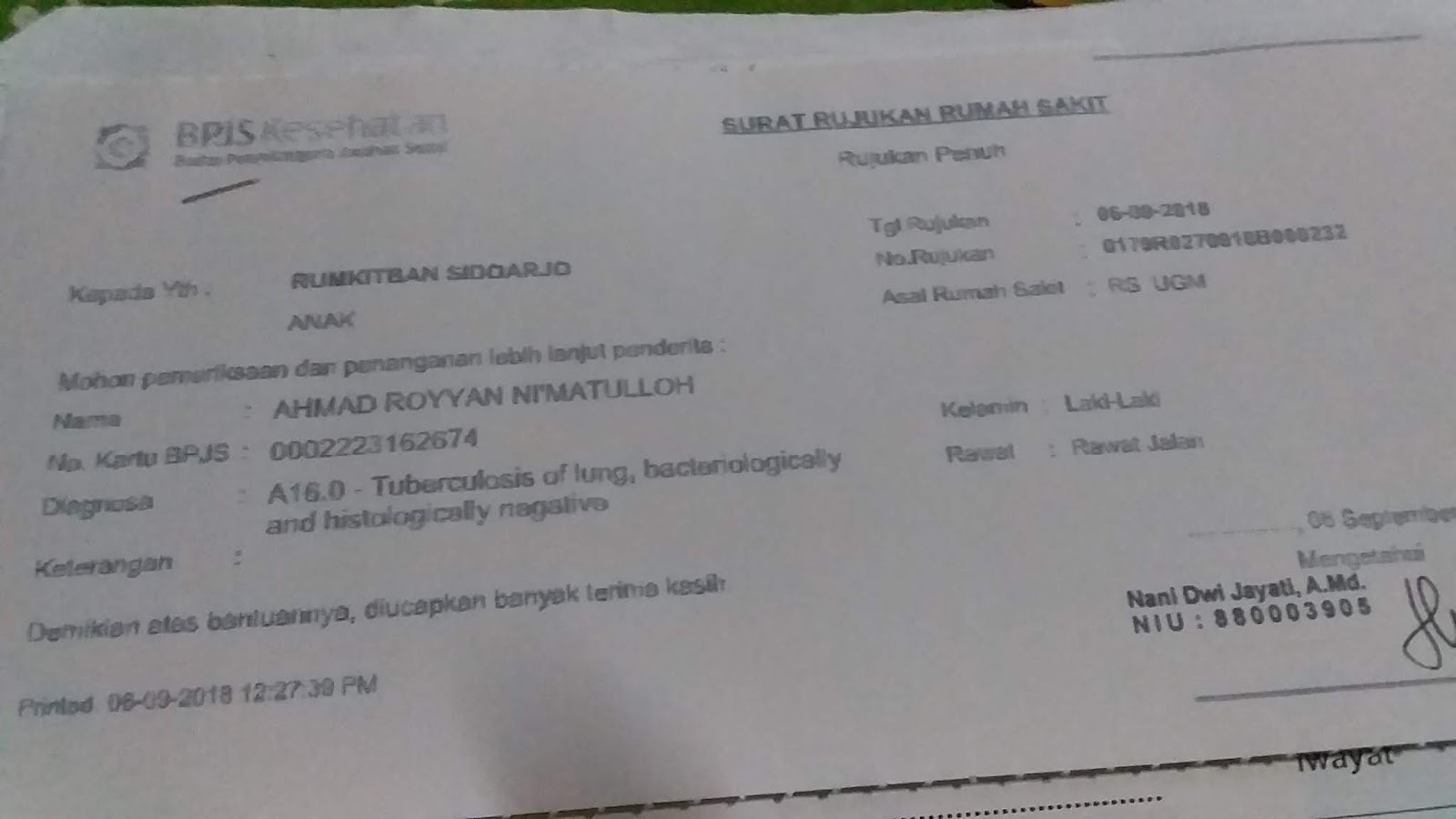 Detail Surat Rujukan Bpjs Nomer 13