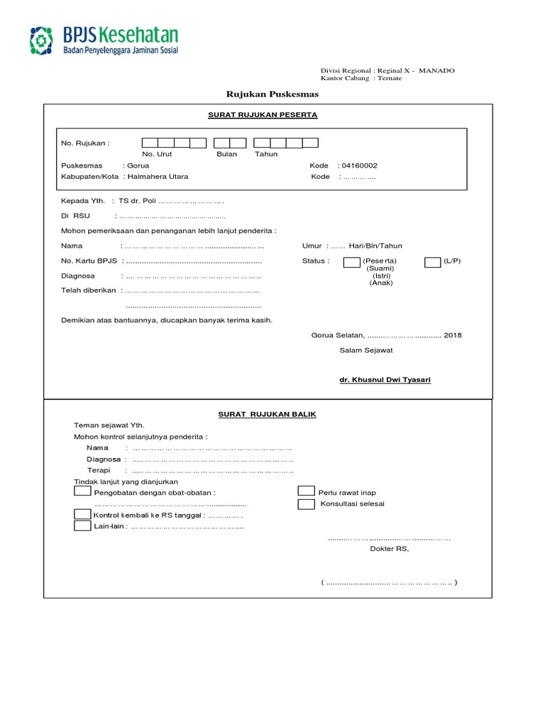 Detail Surat Rujukan Bpjs Nomer 18