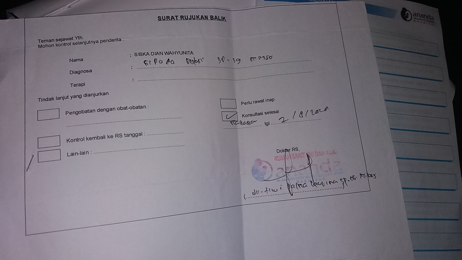 Detail Surat Rujukan Dokter Nomer 35