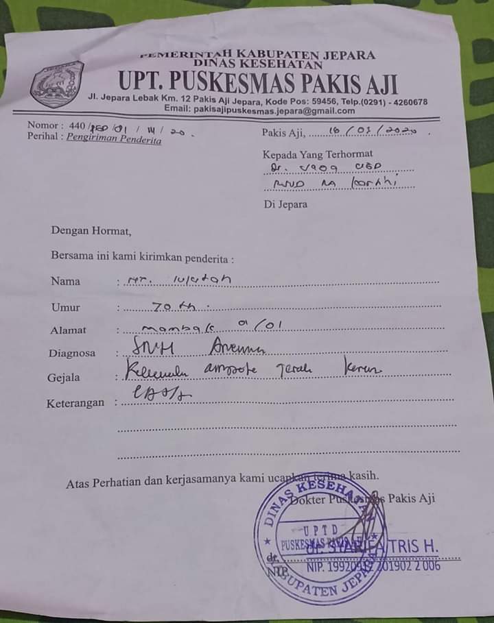 Detail Surat Rujukan Puskesmas Nomer 30