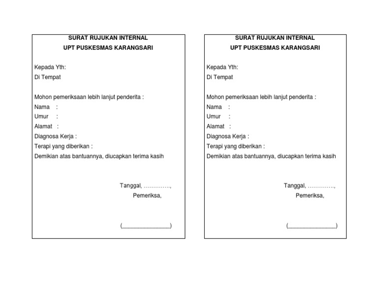 Detail Surat Rujukan Puskesmas Nomer 35