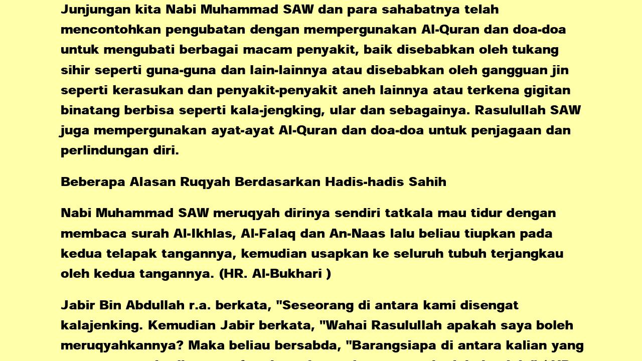 Detail Surat Ruqyah Diri Sendiri Nomer 27