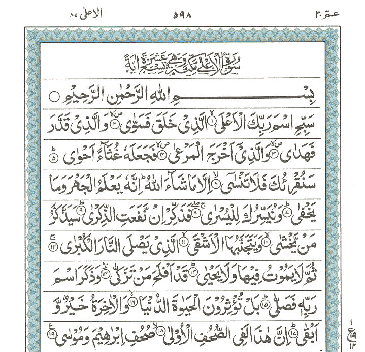 Detail Surat Sabihis Marobbikal A La Nomer 8