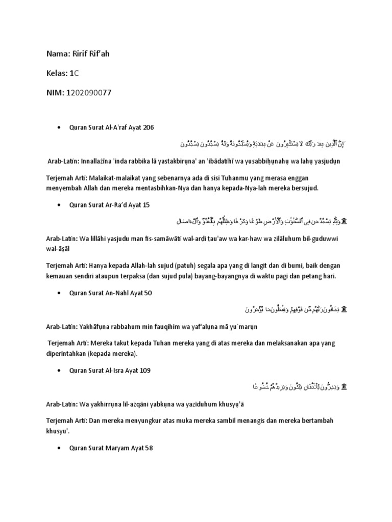 Detail Surat Sajadah Latin Nomer 41