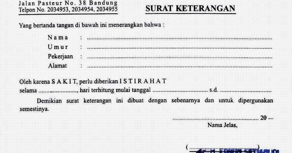 Detail Surat Sakit Dokter Denpasar Nomer 12